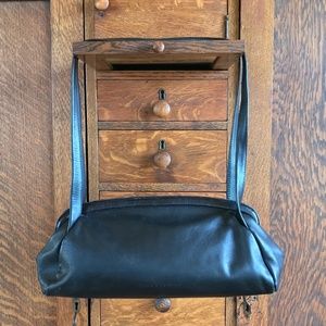 Derek Alexander black leather shoulder bag